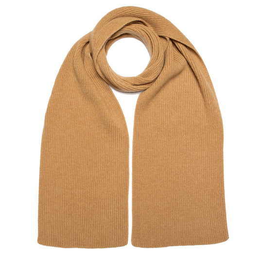RIBBED SCARF CAMEL - GREEN THOMAS