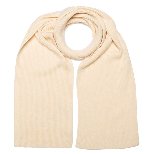 RIBBED SCARF WINTER WHITE - GREEN THOMAS