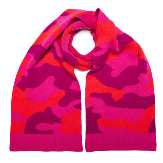 CAMO BLANKET SCARF PINK MIX - GREEN THOMAS
