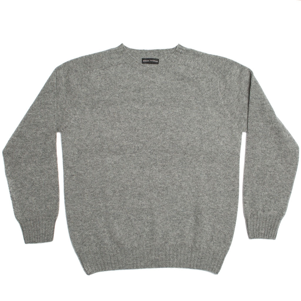 CREW NECK JUMPER SILVER GREY - GREEN THOMAS