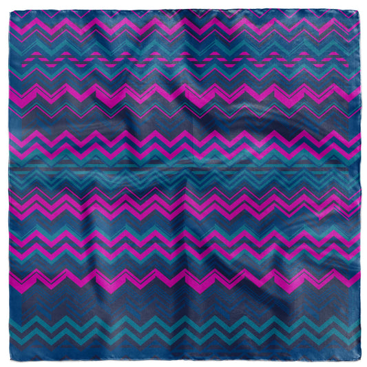ZIG A ZAG JEWEL SILK SCARF - GREEN THOMAS