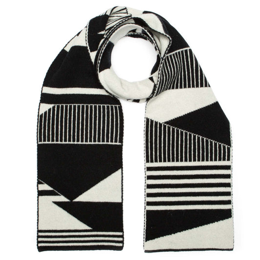 SEMAPHORE SCARF BLACK WHITE - GREEN THOMAS