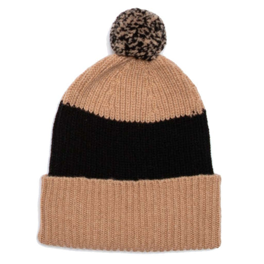 POM HAT CAMEL BLACK - GREEN THOMAS