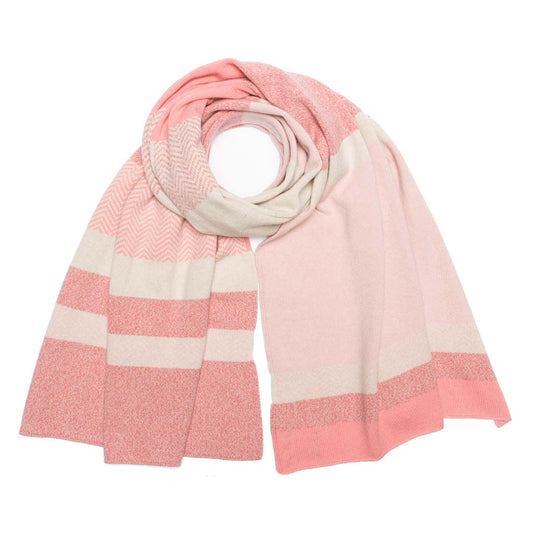 CHEVRON SHAWL BLUSH MIX - GREEN THOMAS