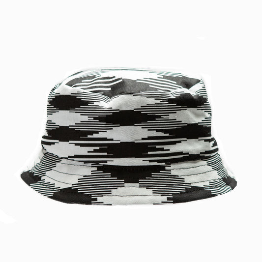 ARGYLE BUCKET HAT BLACK WHITE - GREEN THOMAS