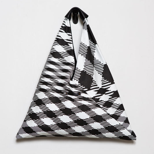 FOLD BAG BLACK WHITE ARGYLE - GREEN THOMAS