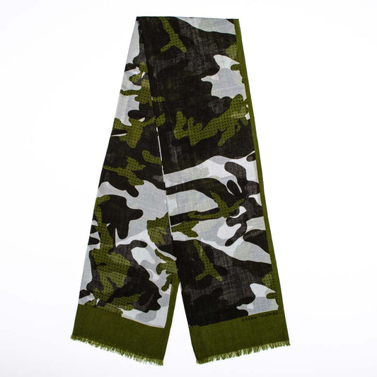 CAMO KHAKI SCARF - GREEN THOMAS