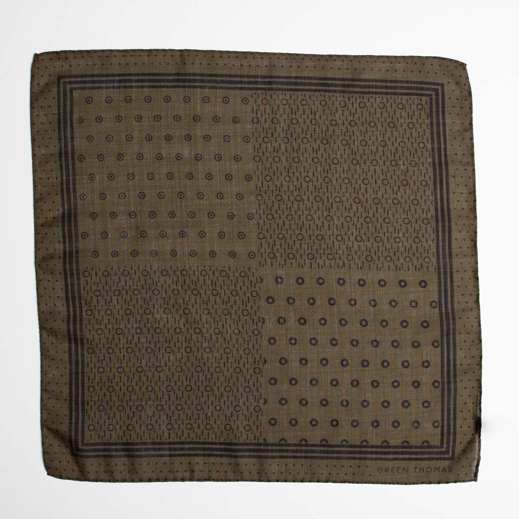 DOT DASH BANDANA KHAKI - GREEN THOMAS