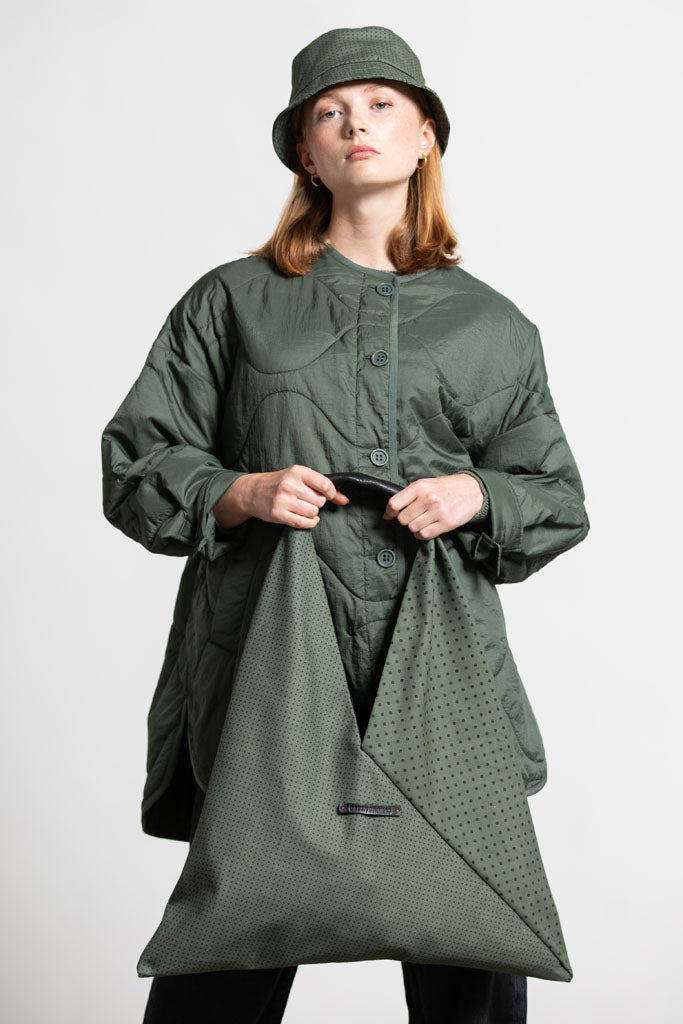 FOLD BAG KHAKI BLACK POLKA - GREEN THOMAS