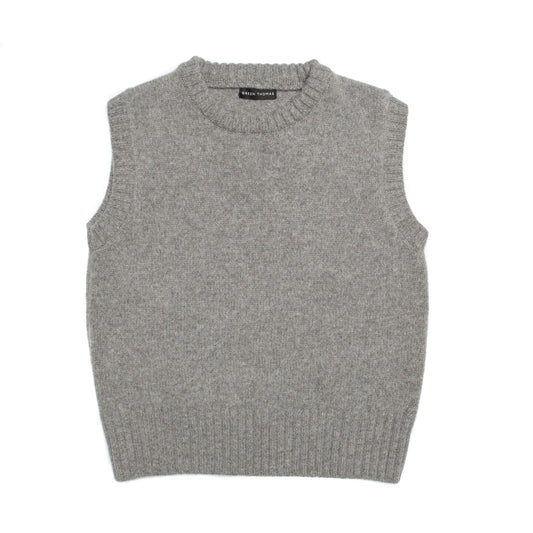 GREY SLEEVELESS TANK TOP - GREEN THOMAS