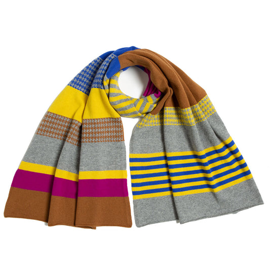 HOUNDSTOOTH SHAWL NEW SPORT MIX - GREEN THOMAS