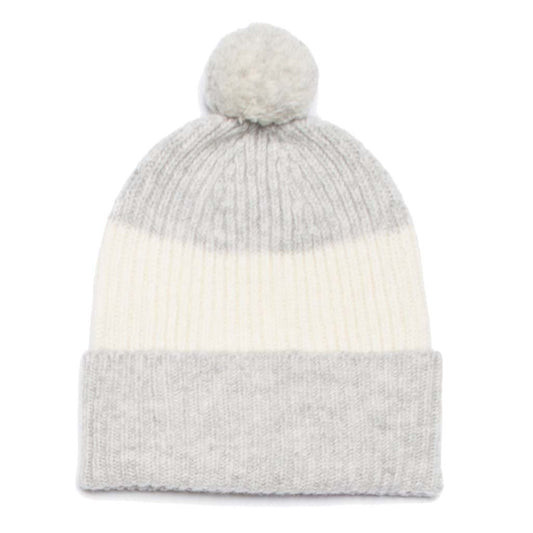 POM HAT SILVER WHITE - GREEN THOMAS